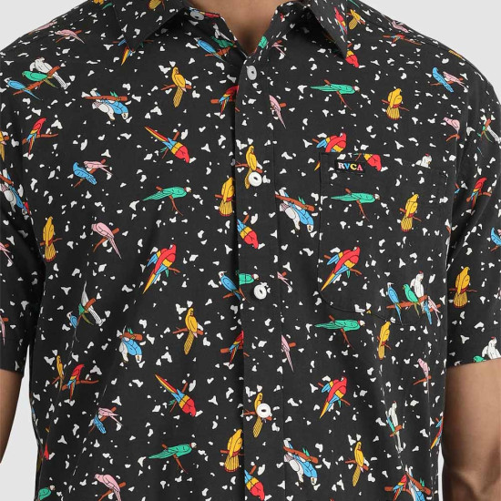 RVCA Ανδρικό πουκάμισο Luke Pelletier X Kristen Liu Wong Parrots - Short Sleeve Shirt